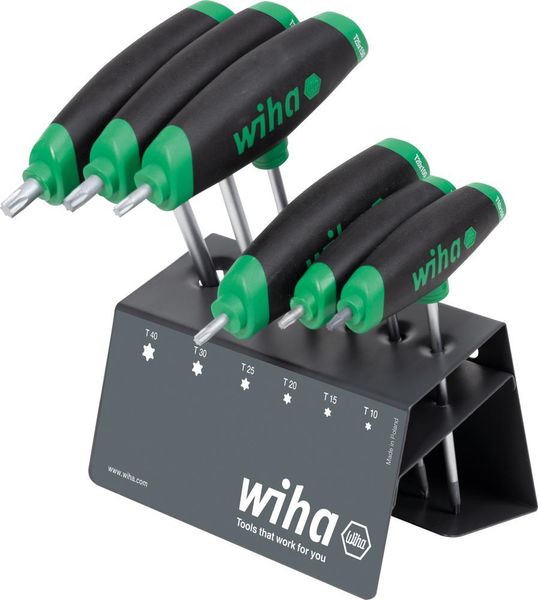 lag1103094.jpg T-Griff-Schraubendreher- Satz im Werkstattständer 6-teilig T10-T40 mit Seitenabtrieb Wiha