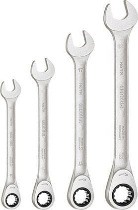qwz116429.jpg Ratschenschlüssel-Satz gerade 10-19mm 4-teilig in Tasche Gedore
