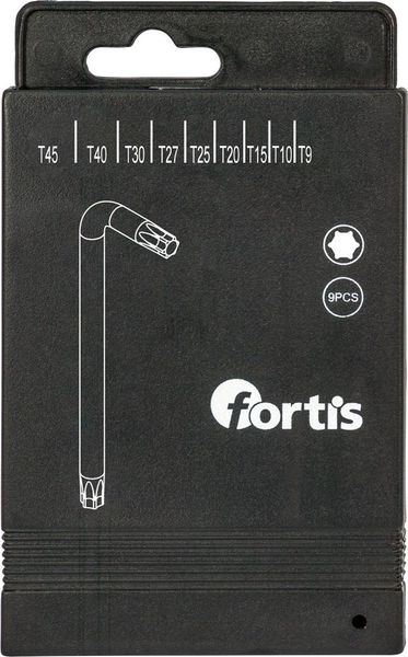 lag181350.jpg Winkelschraubendreher- Satz in Schiebebox 9-teilig T9-T45 FORTIS