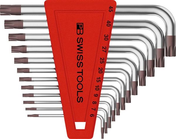 pre128996.jpg Winkelschraubendreher- Satz im Kunststoffhalter 12-teilig T6-T45 PB Swiss Tools