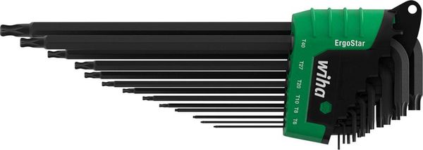 lag1103526.jpg Winkelschraubendreher- Satz mit Kugelkopf 13-teilig T5-T45 schwarz ErgoStar Wiha