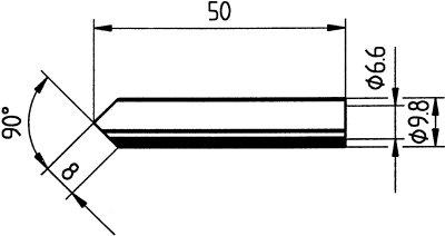 Lötspitze ERSADUR Nr. 8328,0 mm, angeschrägt Ersa