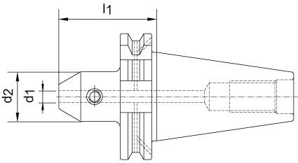 Flächenspannfutter DIN69871ADB SK40 8mm A160 FORTIS