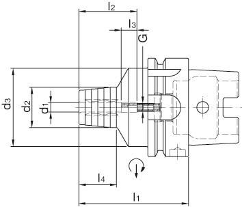 Hydrodehnspannfutter DIN69893A HSK-A63 14x150mm WTE