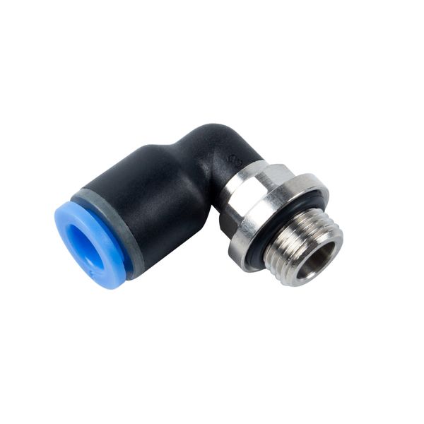 Push-in-Stecker Aircraft 1/8" AG x 6 mm, Winkel, 15 bar