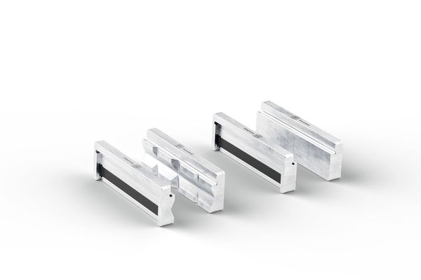 Schutzbackenpaar Set (P) Prisma und (B) Blank 110 mm Aluminium (VersaMAG)