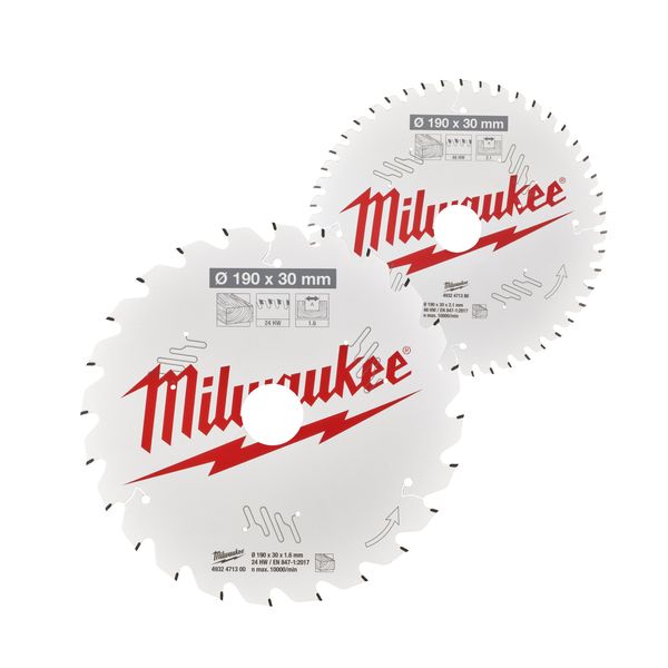 Sägeblatt Twin Pack 190 x 24Z/48Z-2-tlg