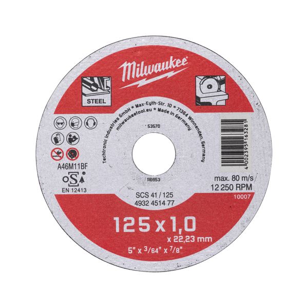 Metalltrennscheibe 125x1 mm Contr.