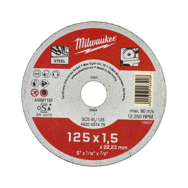 Metalltrennscheibe 125x1,5 mm Contr.
