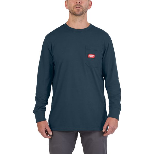 Arbeits-Langarmshirt WTLSBLU-XXL