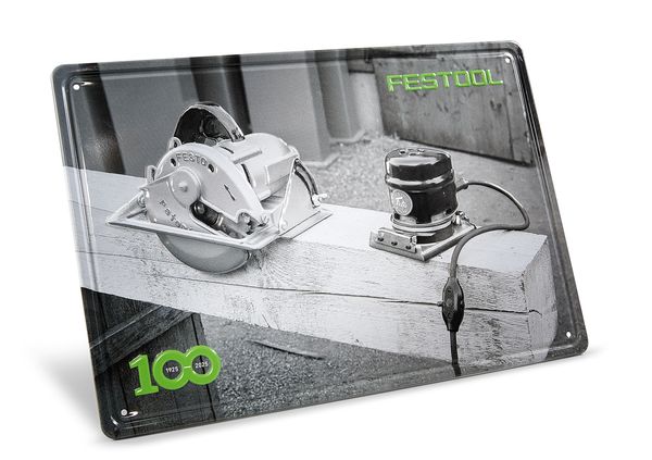 100 Jahre Blechschild Retro Maschinen MES-FT1 100Y