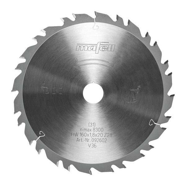 Sägeblatt KSB-WU160 GT, HW, 160 x 1,8 x 20mm, Z28-4, 3WZ/FZ, Wood Universal