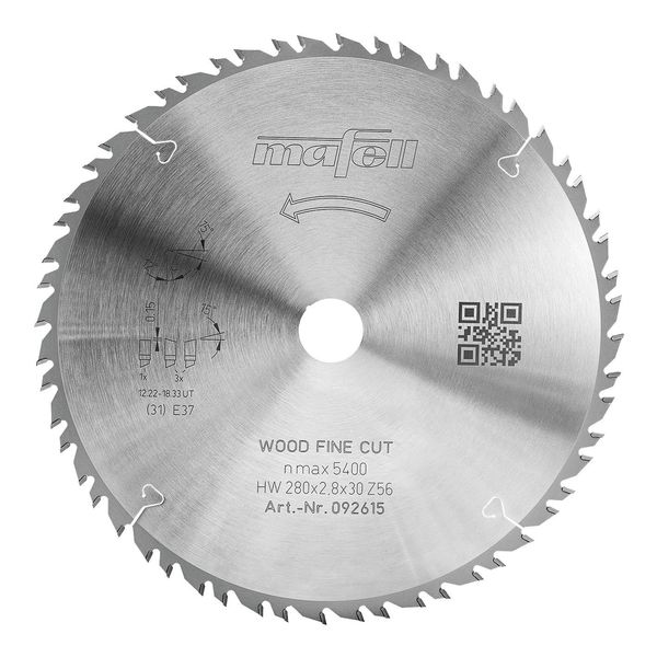 Sägeblatt KSB-WF 280 GT, HW, 280 x 2,8 x 30 mm, Z56-8, 3WZ/FZ