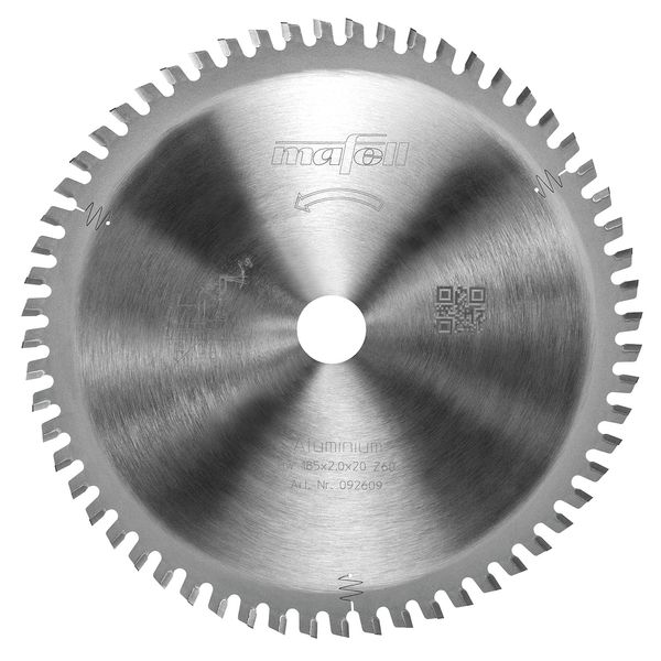 Sägeblatt KSB-AL185, HW, 185 x 2,0 x 20mm, Z60, FZ/TZ, Aluminium