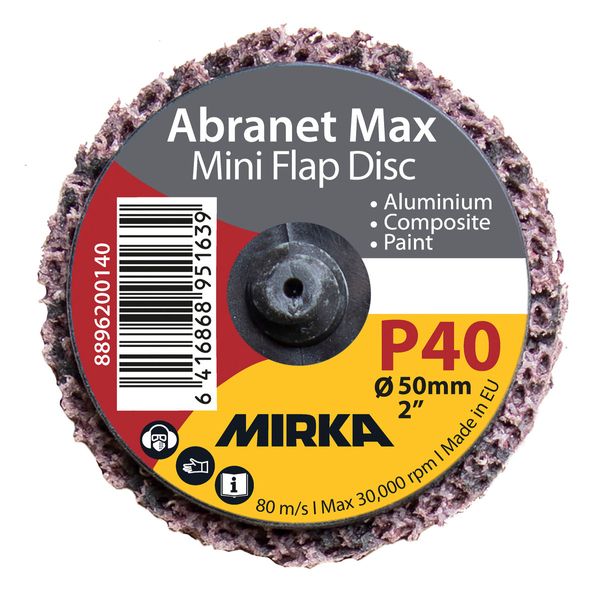 Abranet Max Mini Flap disc Quick Lock 50mm 40