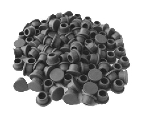 Clamex Abdeckkappen, schwarz, 100 Stk.