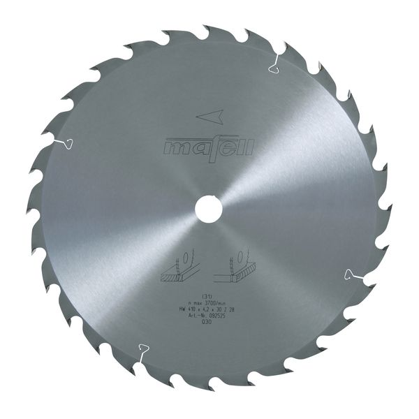 Sägeblatt-HM, 410 x 2,5/4,2 x 30 mm, Z 28, WZ, für universellen Einsatz in Holz (MKS 165 Ec)