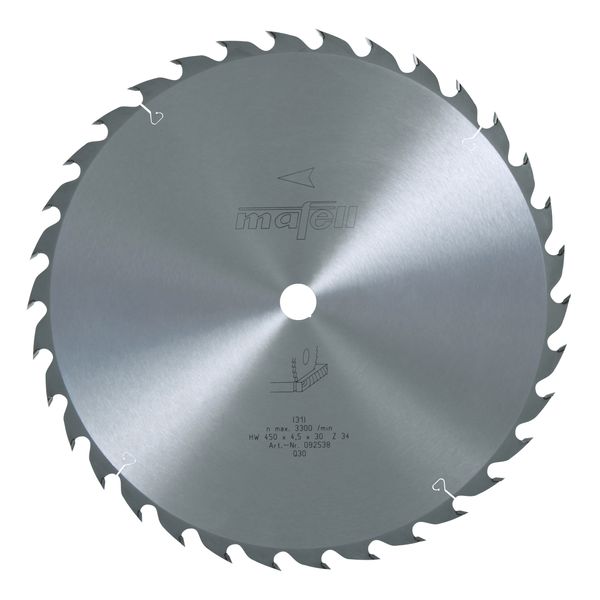Sägeblatt-HM 450 x 2,5/4,5 x 30 mm, Z 34, WZ