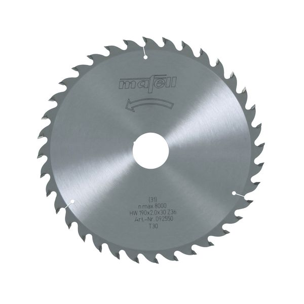 Sägeblatt-HM 190 x 1,2/2,0 x 30 mm, Z 36, WZ