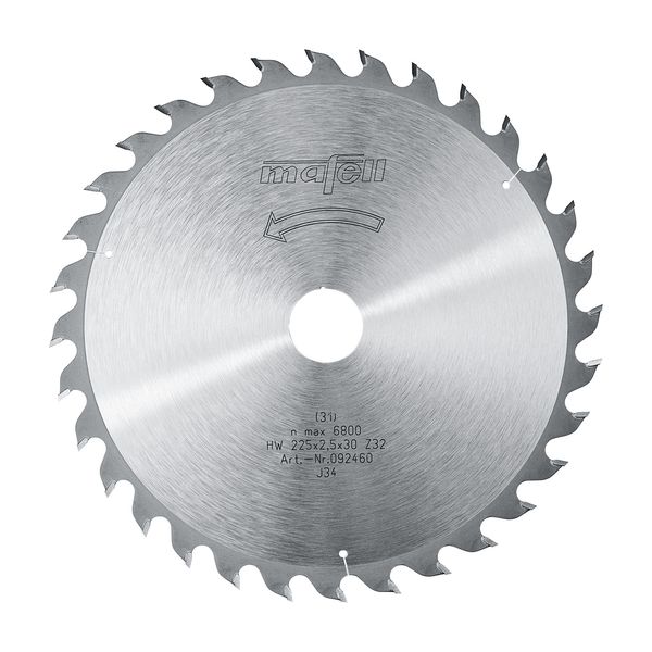 Sägeblatt-HM, 225 x 1,8/2,5 x 30 mm, Z 32, WZ, für universellen Einsatz