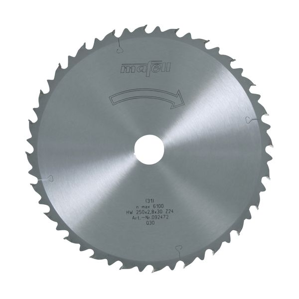 Sägeblatt-HM 250 x 1,8/2,8 x 30 mm, Z 24, WZ