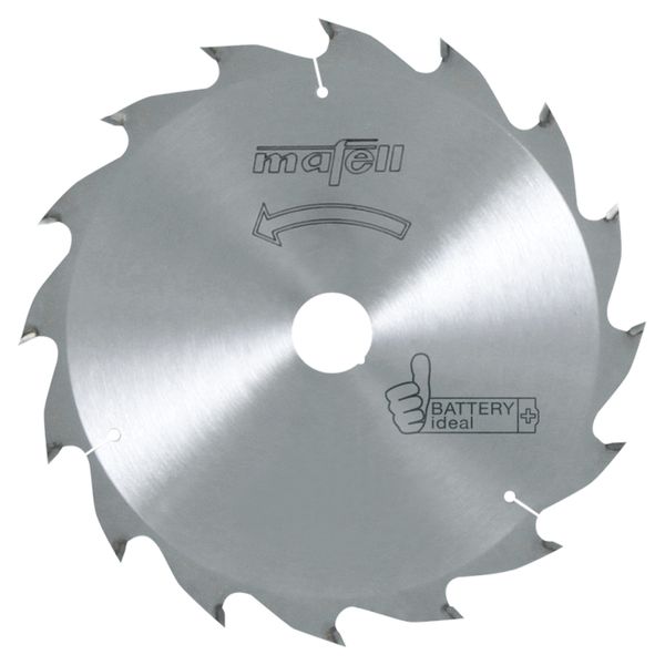 Sägeblatt-HM, 185 x 1,2/1,8 x 20 mm, Z 16, WZ, Battery ideal, für Längsschnitte in Holz