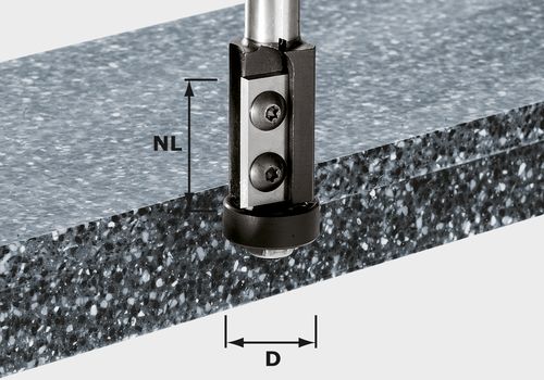 Produktbild Wendeplatten-Bündigfräser HW Schaft 12 mm HW S12 D21/30WM