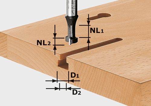 T-Nutfräser HW Schaft 8 mm HW S8 D10,5/NL13