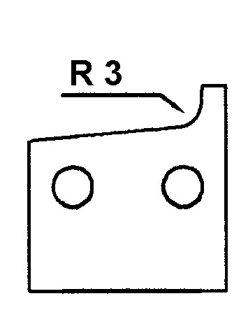 HS-Kantenmesser R 3 r - rechts