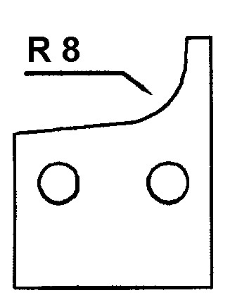 HS-Kantenmesser R 8 r - rechts