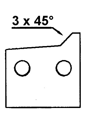 HS-Fasemesser 3 x 45° rechts