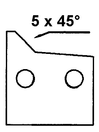 HS-Fasemesser 5 x 45° - links