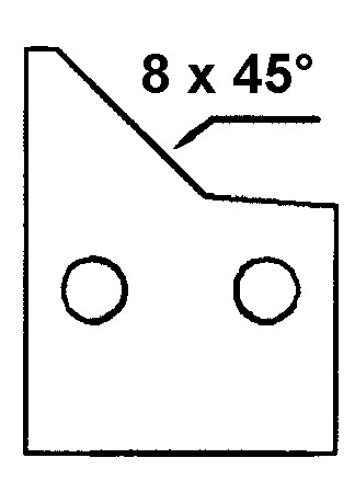 HS-Fasemesser 8 x 45° - links