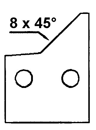 HS-Fasemesser 8 x 45° - rechts