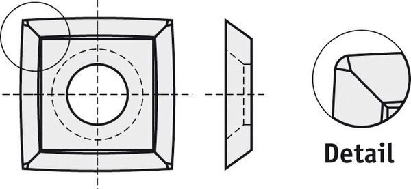 HW-WP 15x15x2,5 mm R=50 B10