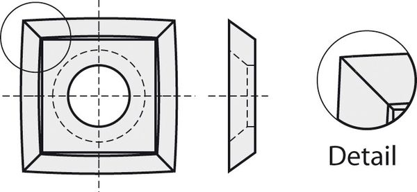 HW-WP 15x15x2,5 mm R=50 B10
