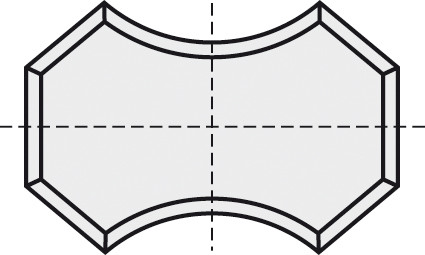 HW-WP 12,7x12,7x3,2 mm R2 B20