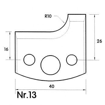 HS UNI-Profilmesser 40mm Nr. 13