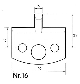 HS UNI-Profilmesser 40mm Nr. 16