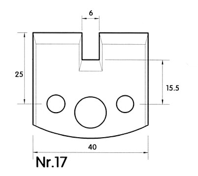 HS UNI-Profilmesser 40mm Nr. 17