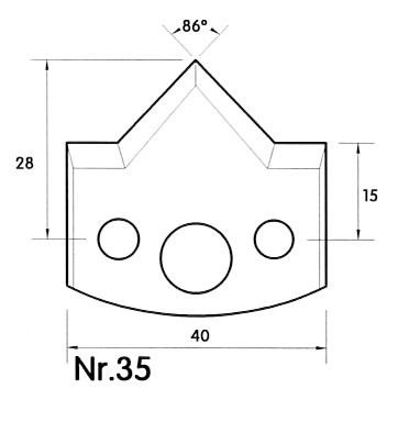 HS UNI-Profilmesser 40mm Nr. 35