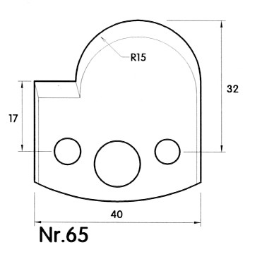 HS UNI-Profilmesser 40mm Nr. 65