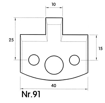 HS UNI-Profilmesser 40mm Nr. 91