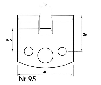 HS UNI-Profilmesser 40mm Nr. 95