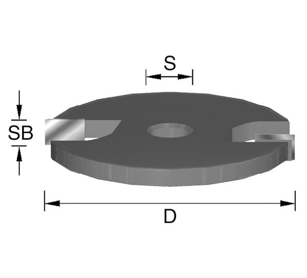 HW-Scheibennutfräser D=40mm SB=2,5mm d=6,35mm