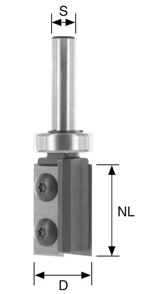 HW-WP-Bündigfräser D=19mm NL=30mm S=8mm