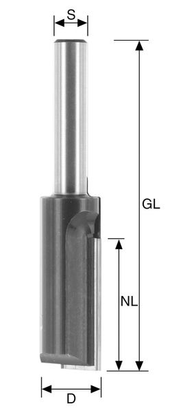 HW-WP Nut-Schaftfräser D=18mm NL=30mm S=8mm Z1