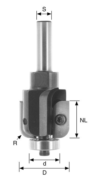 HW-WP-Hohlkehlfräser R=8mm D=32mm NL=24mm