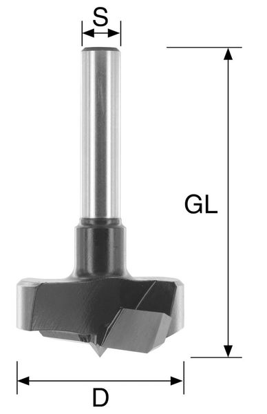 HW-Zylinderkopfbohrer f. OF D=25mm GL=60mm S=8mm