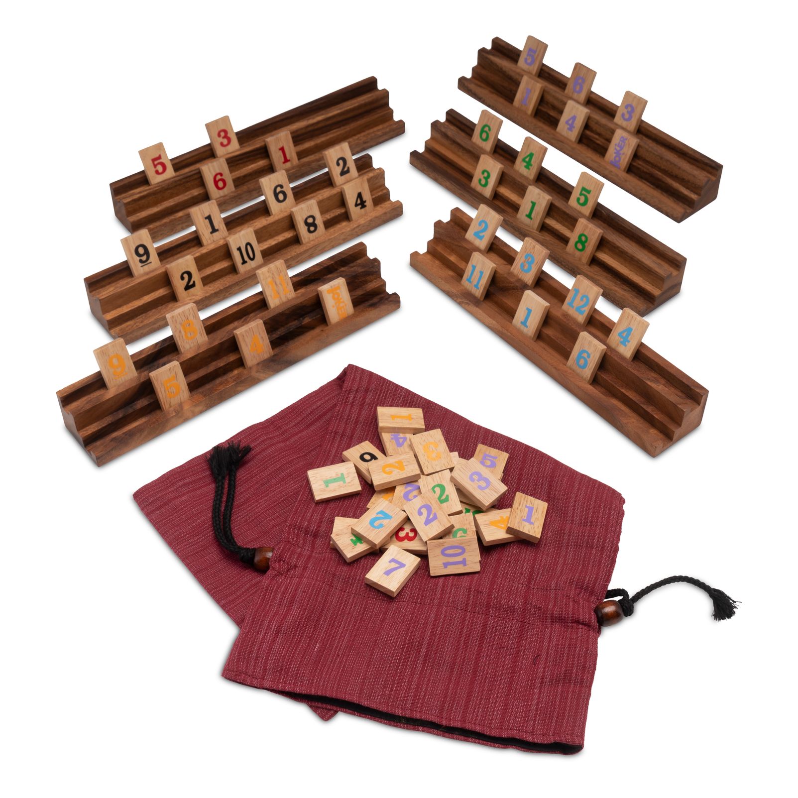 Rummy Okey – Großes Legespiel aus Holz für 2 bis 6 Spieler Rummy Okey – Großes Legespiel aus Holz für 2 bis 6 Spieler
